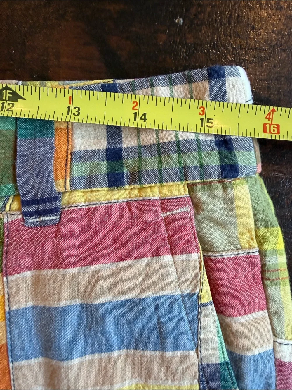J. Crew Factory Madras Patchwork Plaid Bermuda Shorts - Picture 4 of 7